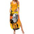 Niue ANZAC Day Summer Maxi Dress Soldier and Gallipoli Lest We Forget LT03 Women Yellow - Polynesian Pride