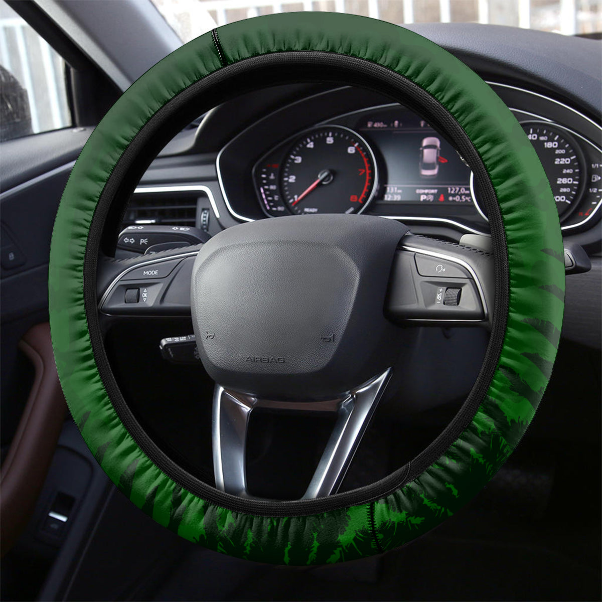 Norfolk Island ANZAC Day Steering Wheel Cover Soldier Lest We Forget Camouflage LT03 - Polynesian Pride