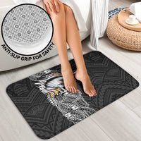 American Samoa Flag Day Bathroom Set Tribal Tattoo with Eagle Black LT03 - Polynesian Pride