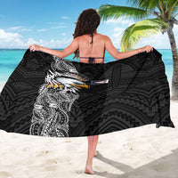 American Samoa Flag Day Sarong Tribal Tattoo with Eagle Black