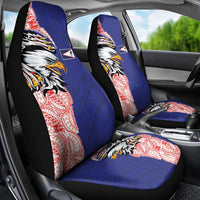 American Samoa Flag Day Car Seat Cover Tribal Tattoo with Eagle Blue-Red