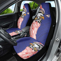 American Samoa Flag Day Car Seat Cover Tribal Tattoo with Eagle Blue-Red