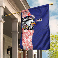 American Samoa Flag Day Garden Flag Tribal Tattoo with Eagle Blue-Red