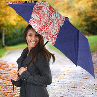 American Samoa Flag Day Umbrella Tribal Tattoo with Eagle Blue-Red