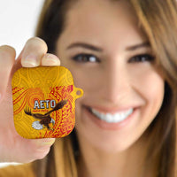 American Samoa Flag Day AirPods Case Fautasi Race Pago Pago-Aeto Eagle Wings Tribal Style