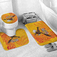 American Samoa Flag Day Bathroom Set Fautasi Race Pago Pago-Aeto Eagle Wings Tribal Style