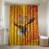 American Samoa Flag Day Bathroom Set Fautasi Race Pago Pago-Aeto Eagle Wings Tribal Style
