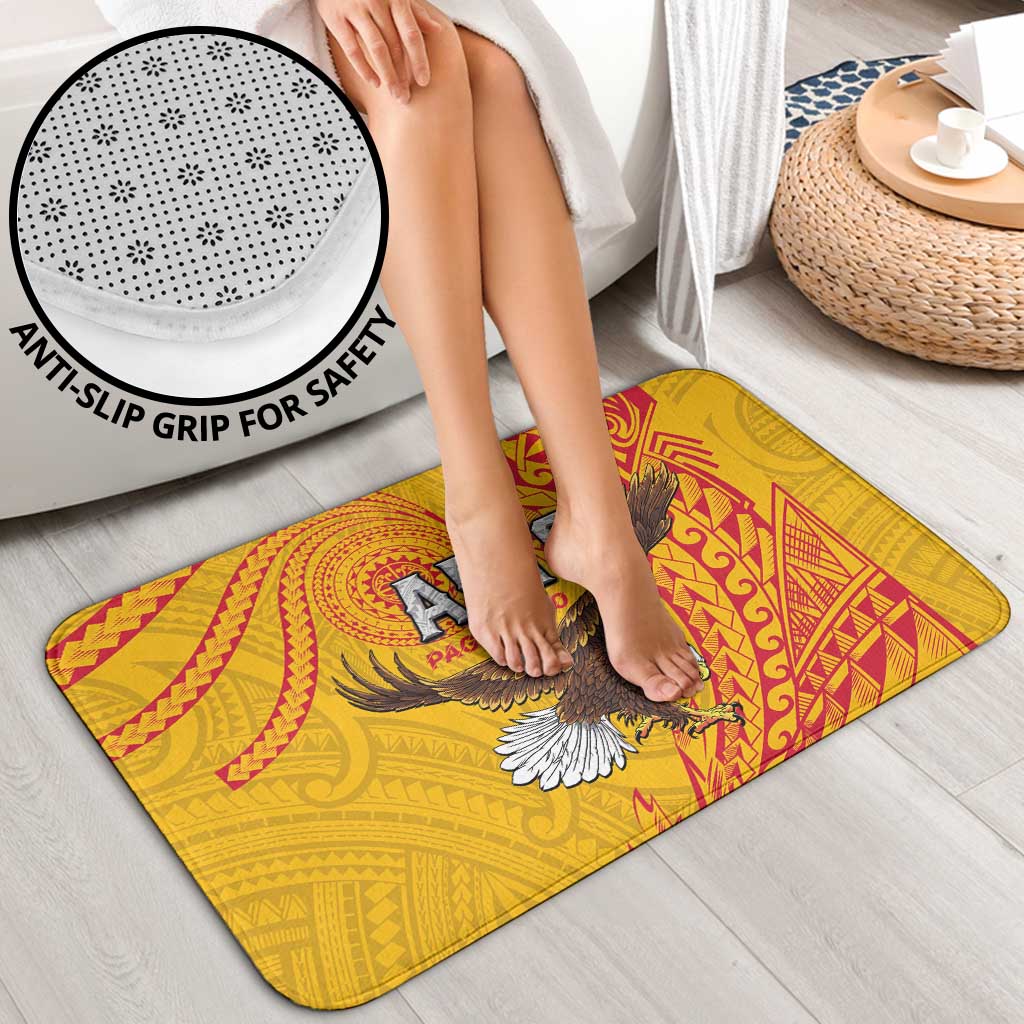 American Samoa Flag Day Bathroom Set Fautasi Race Pago Pago-Aeto Eagle Wings Tribal Style