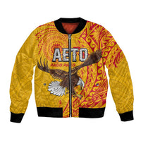 Personalised American Samoa Flag Day Bomber Jacket Fautasi Race Pago Pago-Aeto Eagle Wings Tribal Style LT03 Unisex Multicolor - Polynesian Pride