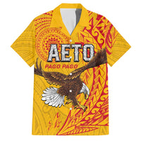 Personalised American Samoa Flag Day Family Matching Long Sleeve Bodycon Dress and Hawaiian Shirt Fautasi Race Pago Pago-Aeto Eagle Wings Tribal Style