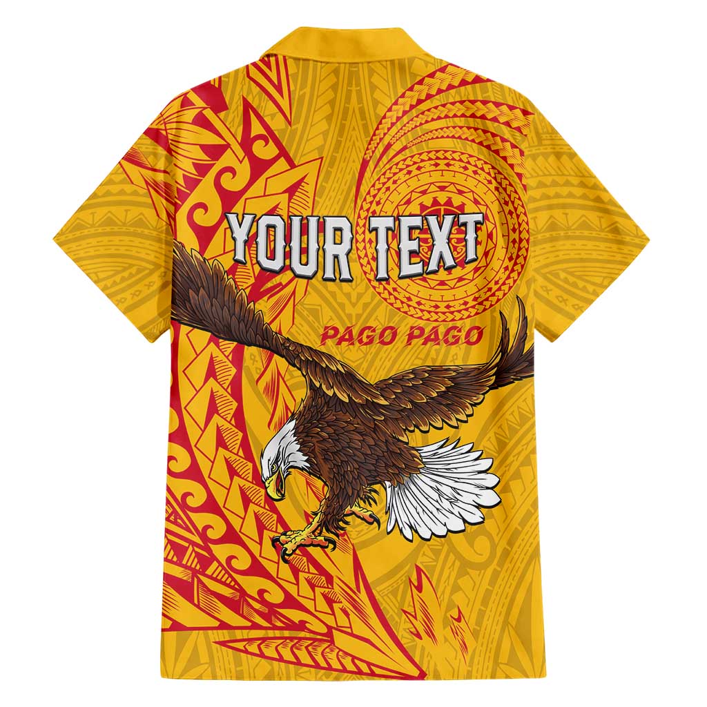 Personalised American Samoa Flag Day Family Matching Off Shoulder Maxi Dress and Hawaiian Shirt Fautasi Race Pago Pago-Aeto Eagle Wings Tribal Style