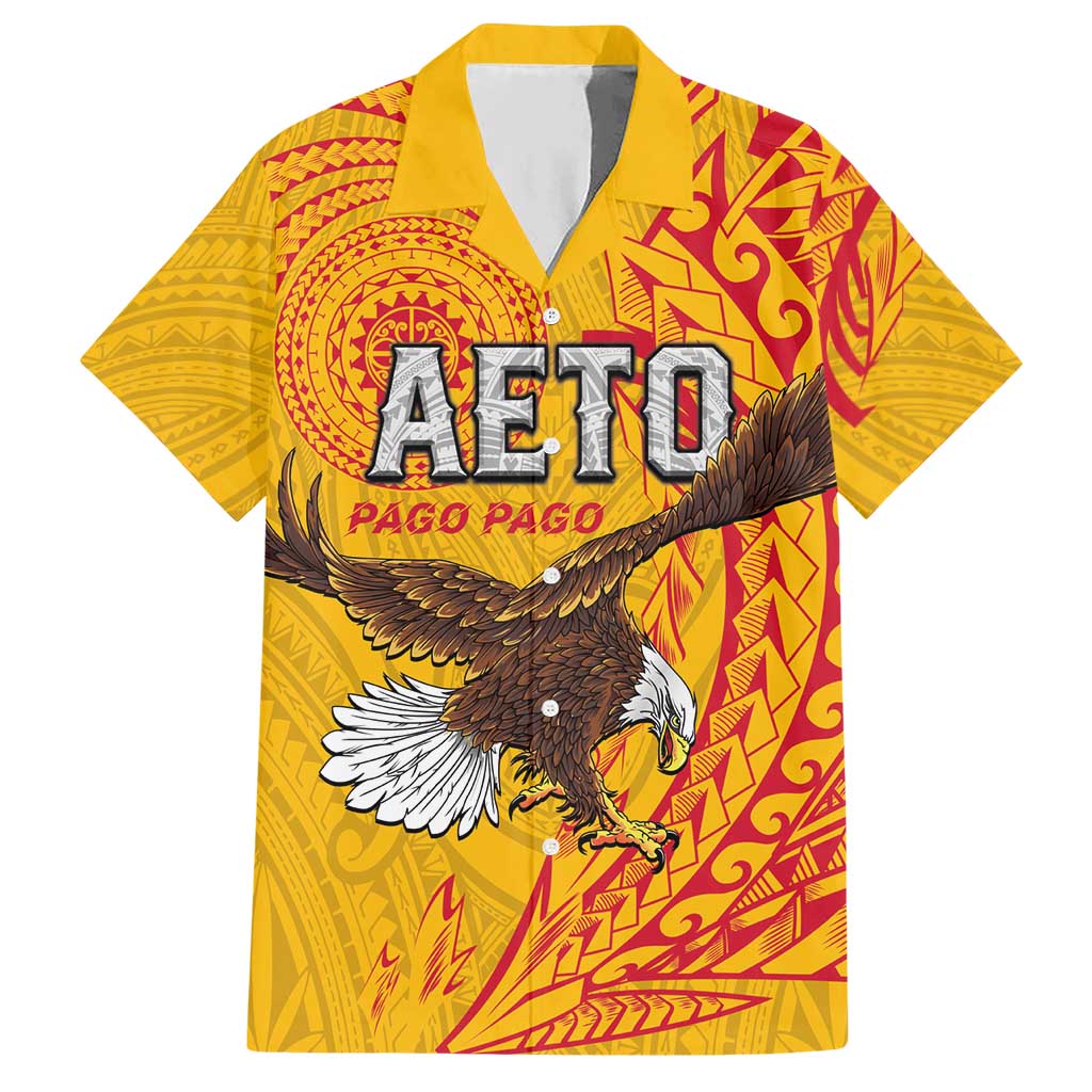 Personalised American Samoa Flag Day Hawaiian Shirt Fautasi Race Pago Pago-Aeto Eagle Wings Tribal Style LT03 Multicolor - Polynesian Pride