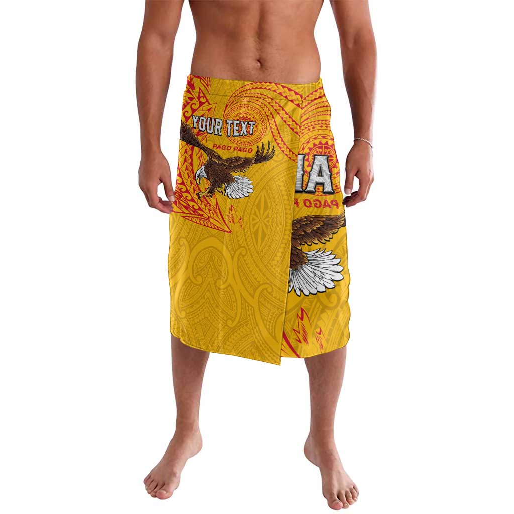 Personalised American Samoa Flag Day Lavalava Fautasi Race Pago Pago-Aeto Eagle Wings Tribal Style
