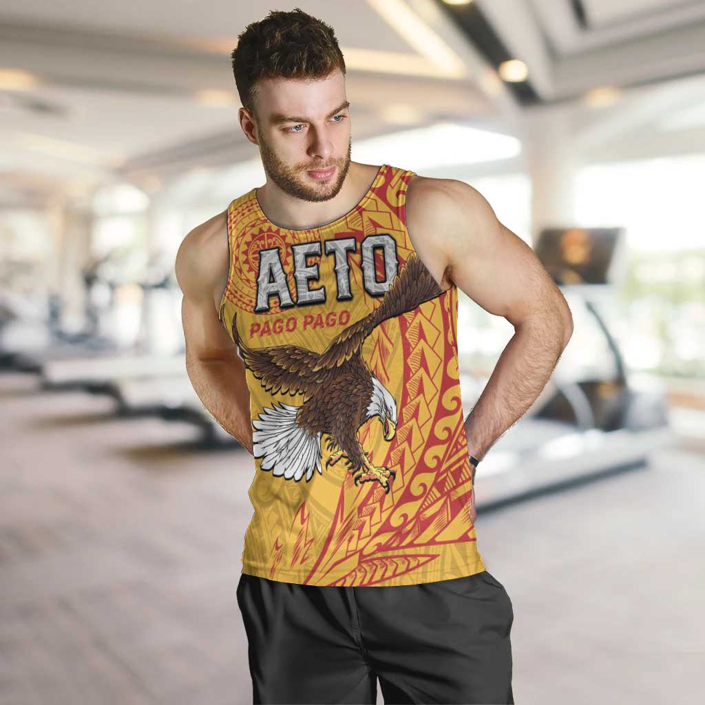 Personalised American Samoa Flag Day Men Tank Top Fautasi Race Pago Pago-Aeto Eagle Wings Tribal Style