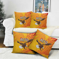 American Samoa Flag Day Pillow Cover Fautasi Race Pago Pago-Aeto Eagle Wings Tribal Style