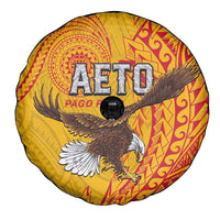 American Samoa Flag Day Spare Tire Cover Fautasi Race Pago Pago-Aeto Eagle Wings Tribal Style