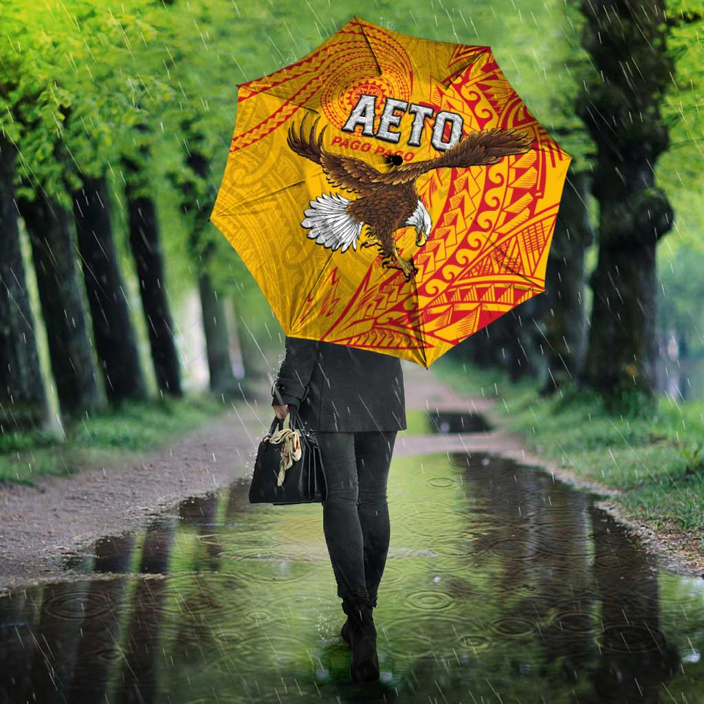 American Samoa Flag Day Umbrella Fautasi Race Pago Pago-Aeto Eagle Wings Tribal Style LT03 - Polynesian Pride