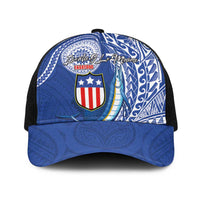 American Samoa Flag Day Baseball Net Cap Fautasi Race Fagatogo-Iseula O Le Moana Sailfish Tribal Style