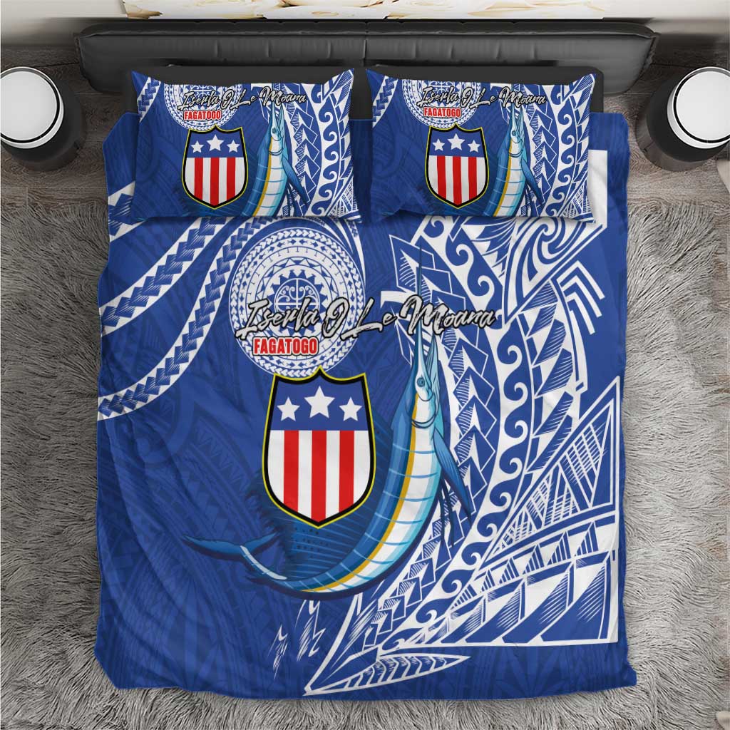 American Samoa Flag Day Bedding Set Fautasi Race Fagatogo-Iseula O Le Moana Sailfish Tribal Style