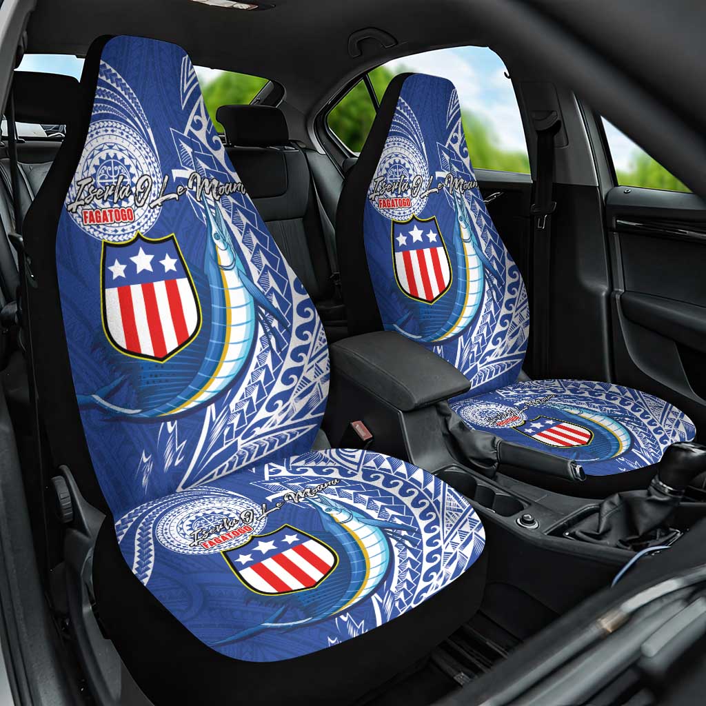 American Samoa Flag Day Car Seat Cover Fautasi Race Fagatogo-Iseula O Le Moana Sailfish Tribal Style