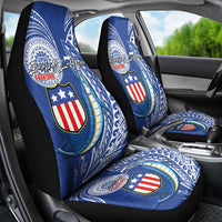 American Samoa Flag Day Car Seat Cover Fautasi Race Fagatogo-Iseula O Le Moana Sailfish Tribal Style