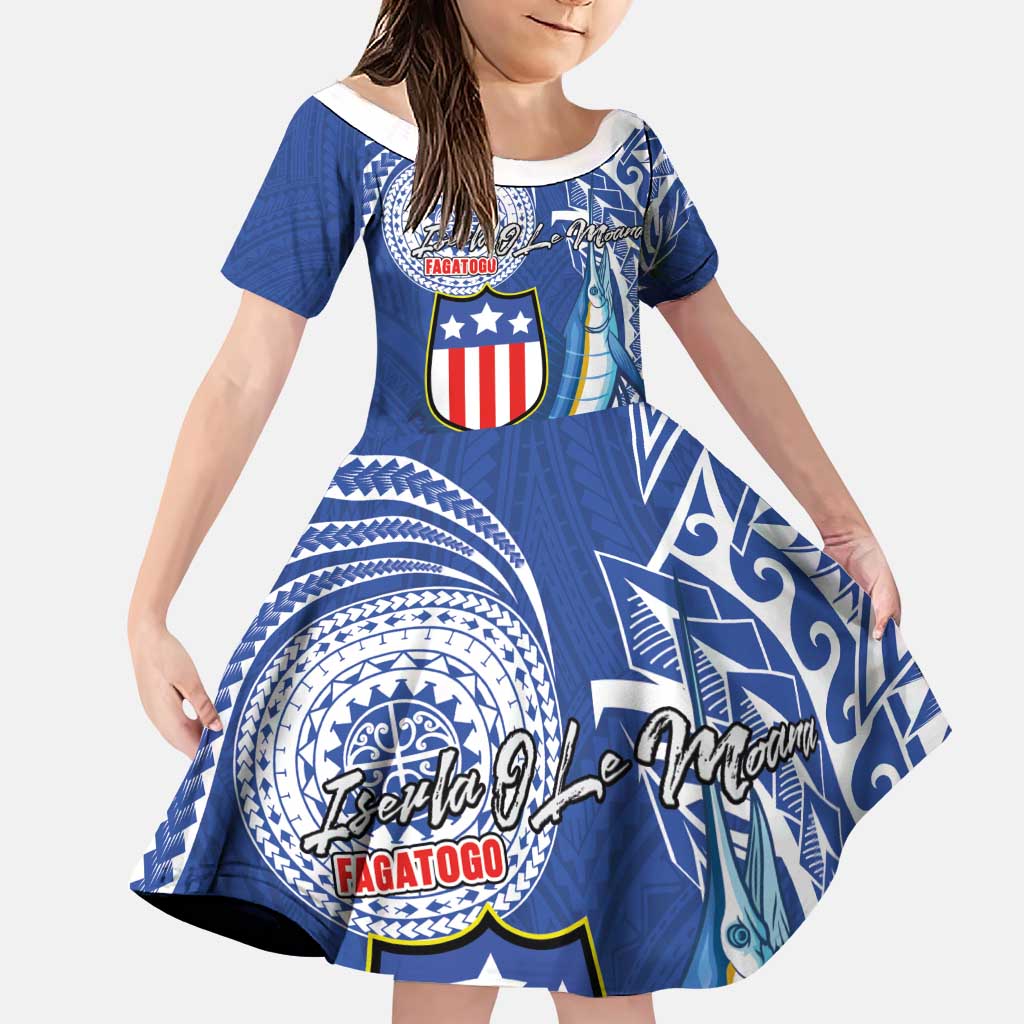 Personalised American Samoa Flag Day Family Matching Summer Maxi Dress and Hawaiian Shirt Fautasi Race Fagatogo-Iseula O Le Moana Sailfish Tribal Style