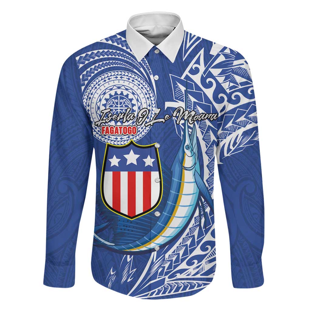 Personalised American Samoa Flag Day Family Matching Summer Maxi Dress and Hawaiian Shirt Fautasi Race Fagatogo-Iseula O Le Moana Sailfish Tribal Style