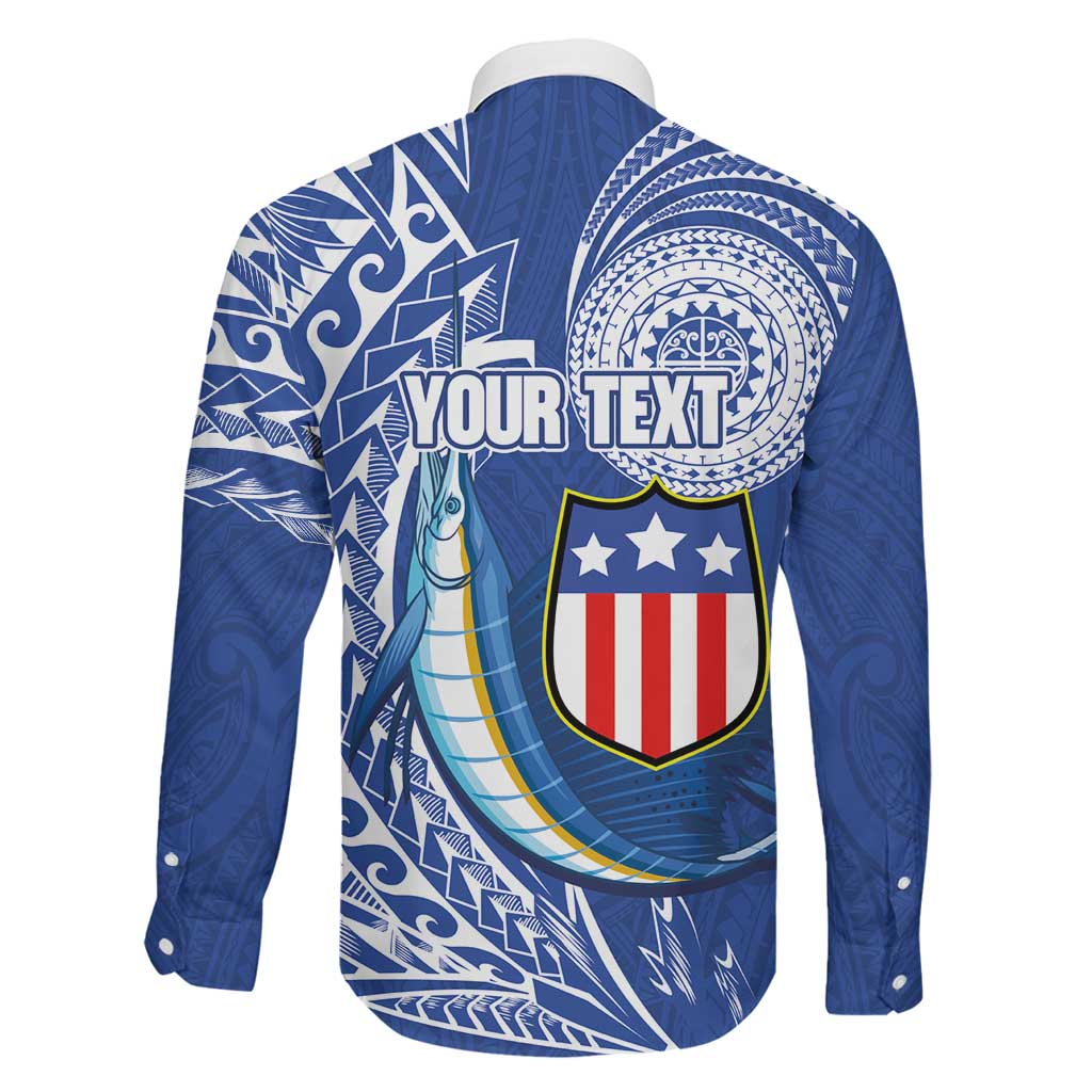 Personalised American Samoa Flag Day Family Matching Summer Maxi Dress and Hawaiian Shirt Fautasi Race Fagatogo-Iseula O Le Moana Sailfish Tribal Style