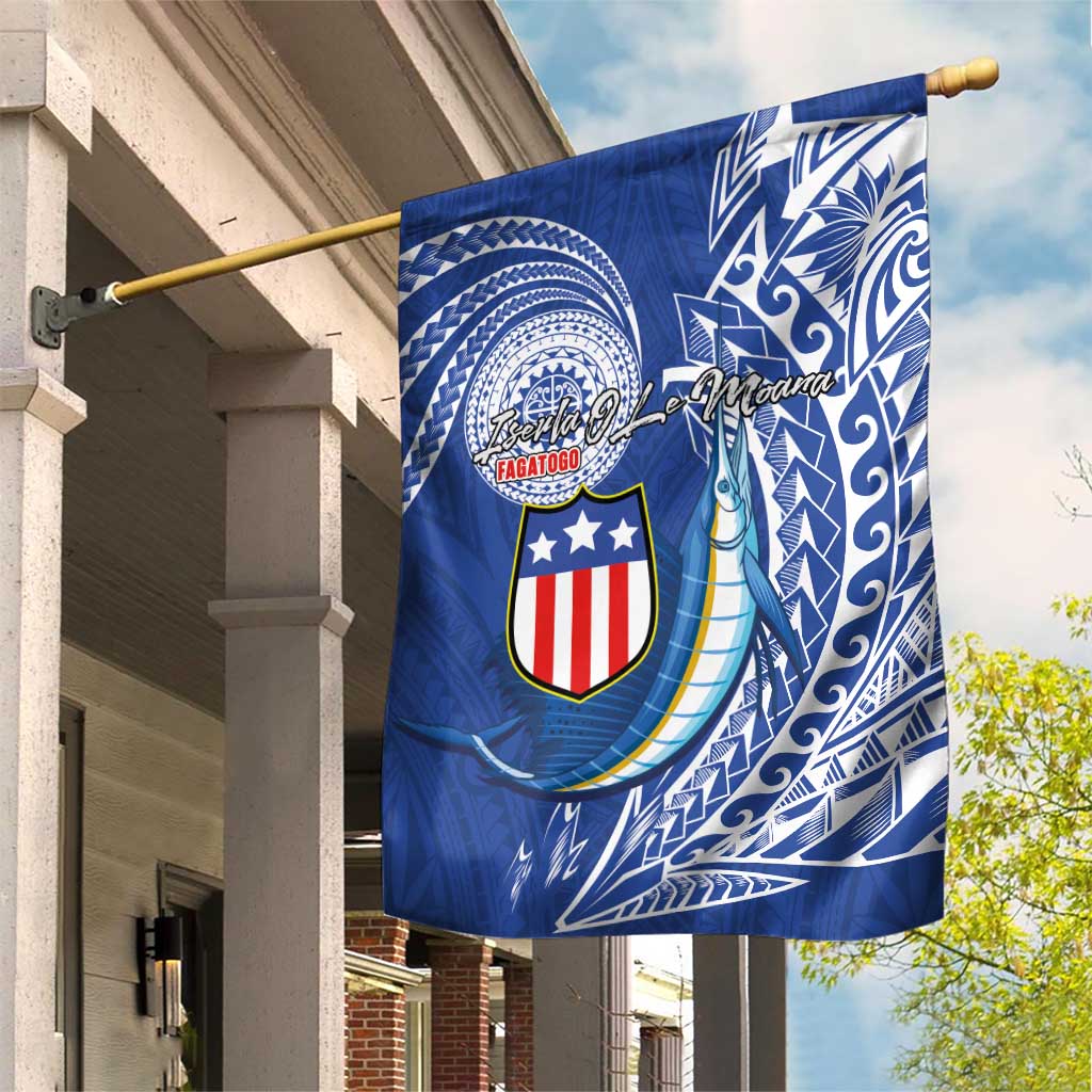 American Samoa Flag Day Garden Flag Fautasi Race Fagatogo-Iseula O Le Moana Sailfish Tribal Style