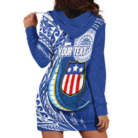 Personalised American Samoa Flag Day Hoodie Dress Fautasi Race Fagatogo-Iseula O Le Moana Sailfish Tribal Style