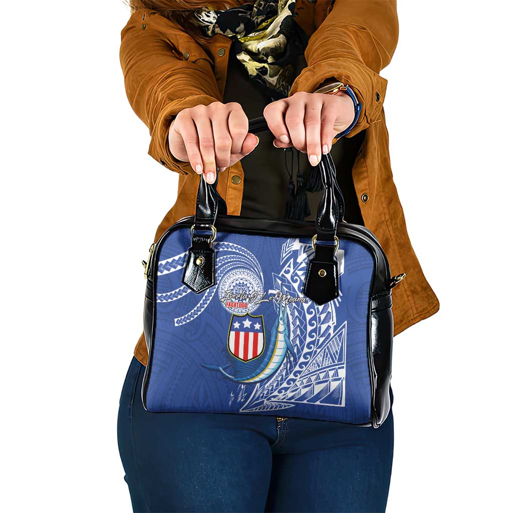 American Samoa Flag Day Shoulder Handbag Fautasi Race Fagatogo-Iseula O Le Moana Sailfish Tribal Style LT03 One Size Multicolor - Polynesian Pride