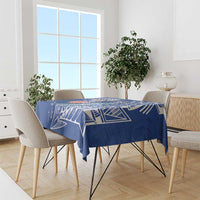 American Samoa Flag Day Tablecloth Fautasi Race Fagatogo-Iseula O Le Moana Sailfish Tribal Style