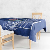 American Samoa Flag Day Tablecloth Fautasi Race Fagatogo-Iseula O Le Moana Sailfish Tribal Style