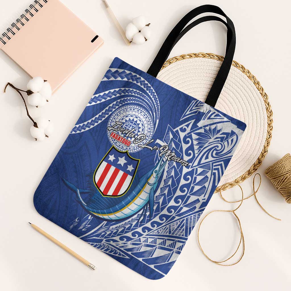 American Samoa Flag Day Tote Bag Fautasi Race Fagatogo-Iseula O Le Moana Sailfish Tribal Style