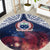 Samoa Indenpendence Day Round Carpet Sky Fireworks with Flag Style LT03 Black - Polynesian Pride