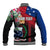 Personalised Samoa Indenpendence Day Baseball Jacket Tropical Samoan Coat of Arms With Siapo Pattern LT03 - Polynesian Pride