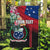 Personalised Samoa Indenpendence Day Garden Flag Tropical Samoan Coat of Arms With Siapo Pattern LT03 Garden Flag Black - Polynesian Pride