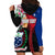 Personalised Samoa Indenpendence Day Hoodie Dress Tropical Samoan Coat of Arms With Siapo Pattern LT03 - Polynesian Pride