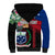 Personalised Samoa Indenpendence Day Sherpa Hoodie Tropical Samoan Coat of Arms With Siapo Pattern LT03 - Polynesian Pride