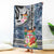Fiji Day Blanket Traditional Tapa with Hibiscus and Emblems