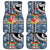 Fiji Day Car Mats Traditional Tapa with Hibiscus and Emblems
