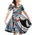 Fiji Day Family Matching Off Shoulder Short Dress and Hawaiian Shirt Traditional Tapa with Hibiscus and Emblems