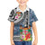 Fiji Day Family Matching Off Shoulder Short Dress and Hawaiian Shirt Traditional Tapa with Hibiscus and Emblems