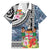 Fiji Day Family Matching Summer Maxi Dress and Hawaiian Shirt Traditional Tapa with Hibiscus and Emblems