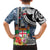 Fiji Day Kid Hawaiian Shirt Traditional Tapa with Hibiscus and Emblems