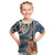 Fiji Day Kid T Shirt Traditional Tapa with Hibiscus and Emblems