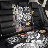 Hawaiian Tropical Plumeria Turtles Back Car Seat Cover Polynesian Art Tattoo