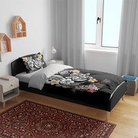 Hawaiian Tropical Plumeria Turtles Bedding Set Polynesian Art Tattoo