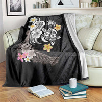 Hawaiian Tropical Plumeria Turtles Blanket Polynesian Art Tattoo