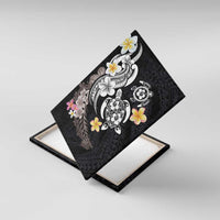 Hawaiian Tropical Plumeria Turtles Canvas Wall Art Polynesian Art Tattoo